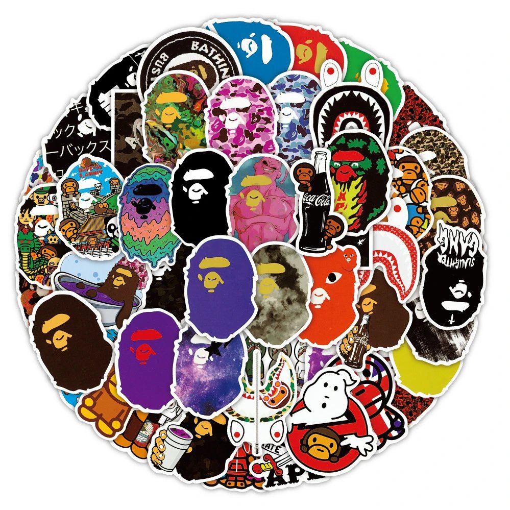 50 Bape Stickers – QC photo 1