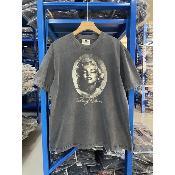 Design Marilyn Monroe Vintage Wash T-Shirt Tops.t Shirts - 1