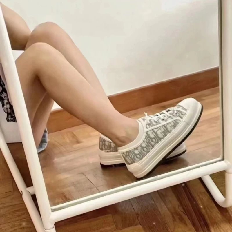 Dior B23 Tiger Print Canvas Sneakers - 4