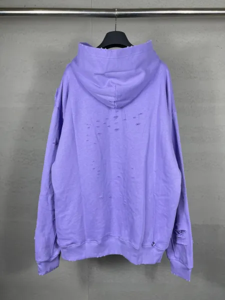 Design Lencia Distressed Logo Hoodie Beige Hoodie - 17