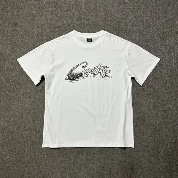 Design Graphic Flame Logo Black T-Shirt - 9
