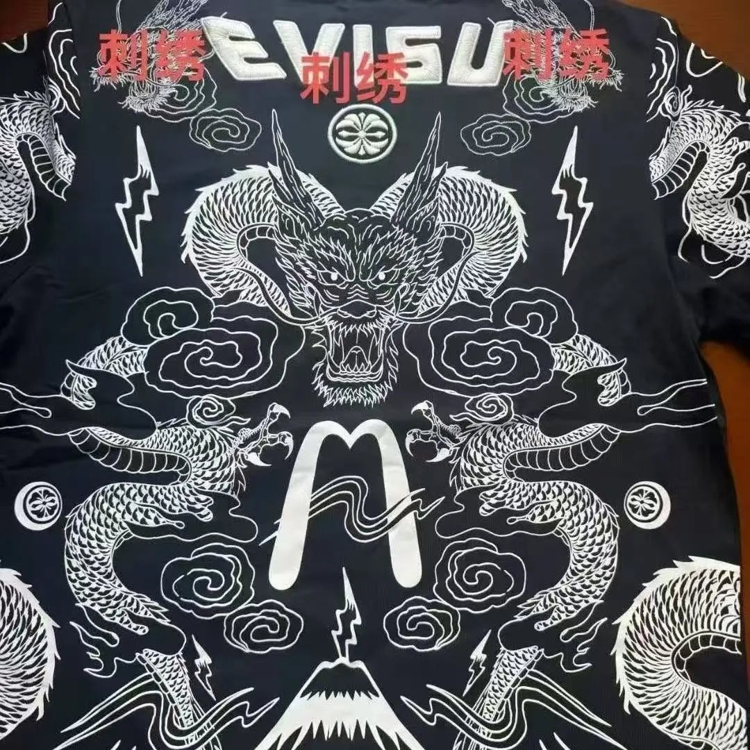 Evisu Dragon Print Black T-Shirt - 7