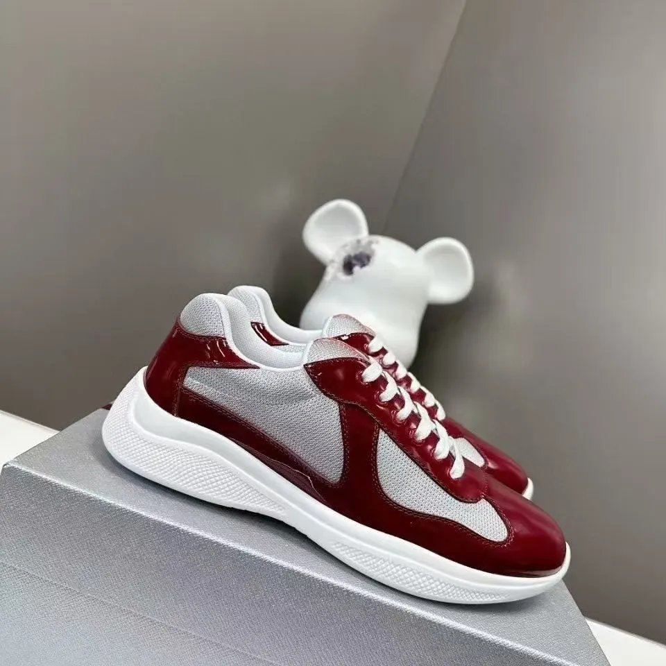 Prada Linea Rossa Runner White Gray Sneakers - 30