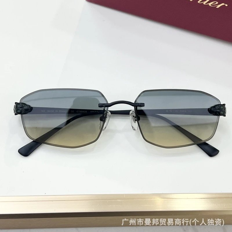 Cartier Panthère Rimless Blue Gradient Optical Glasses Eyewear - 23