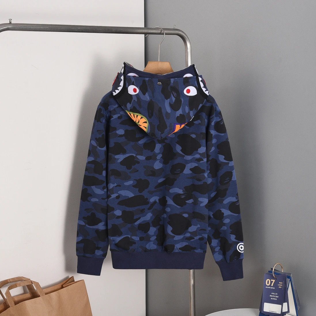 A Bathing Ape ABC Camo Shark Hoodie Multicolor - 18
