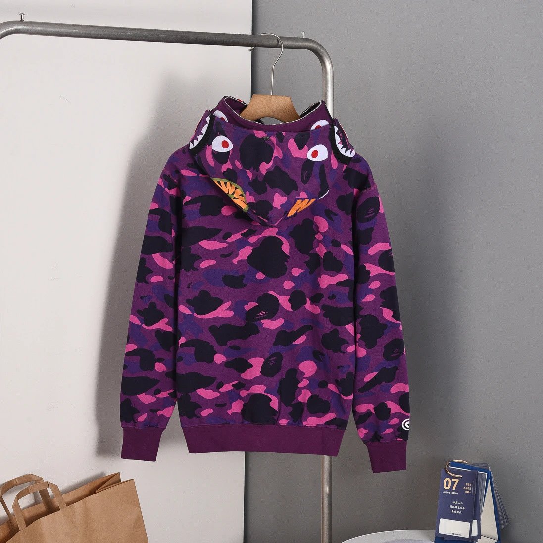 A Bathing Ape ABC Camo Shark Hoodie Multicolor - 20