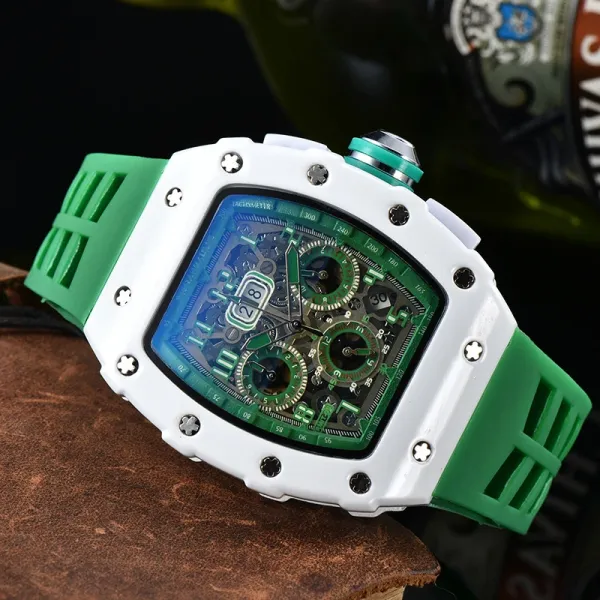 Richard Mille RM 011 White Ceramic Yellow Accents Chronograph Watch Watches - 7