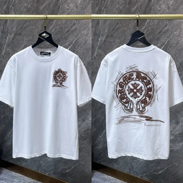 Chrome Hearts Embroidered Cross Logo White T-Shirt - 1