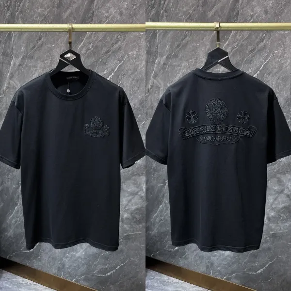 Chrome Hearts Embroidered Logo Black T-Shirt - 1