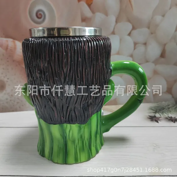 Design Frankenstein Monster Head Mug Green Ceramic Novelty Drinkware Accessories - 10