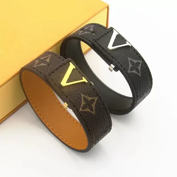 Valentino VLogo Leather Bracelet Black Accessories Jewelry - 5