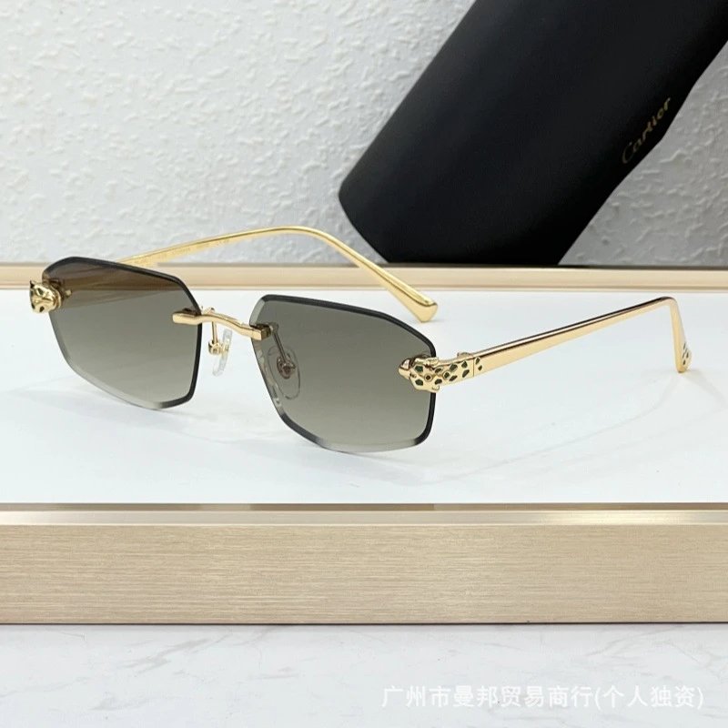 Cartier Panthère Rimless Blue Gradient Optical Glasses Eyewear - 12
