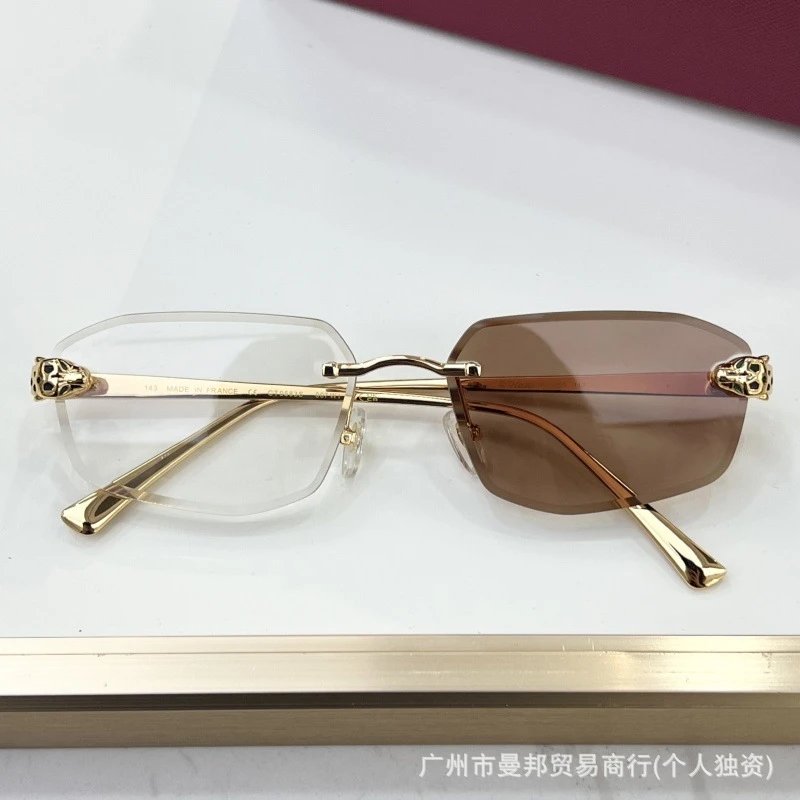 Cartier Panthère Rimless Blue Gradient Optical Glasses Eyewear - 13