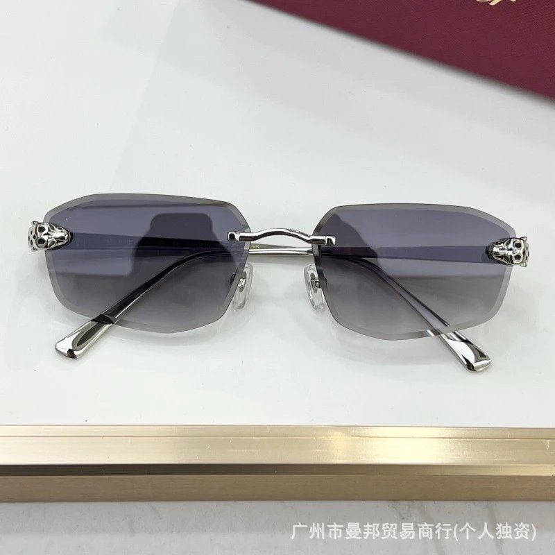 Cartier Panthère Rimless Blue Gradient Optical Glasses Eyewear - 21