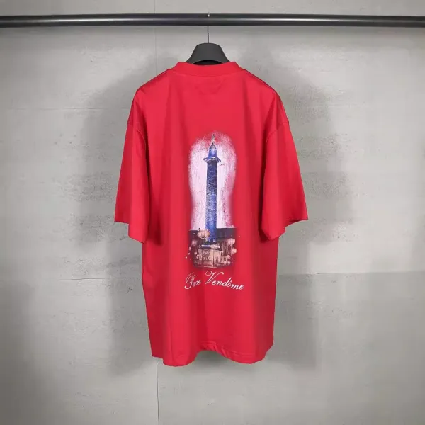Design Vogue Logo Oversized T-Shirt Red Tops.t Shirts - 4