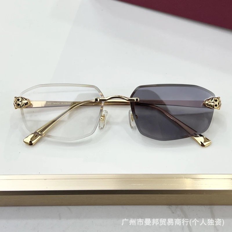Cartier Panthère Rimless Blue Gradient Optical Glasses Eyewear - 15