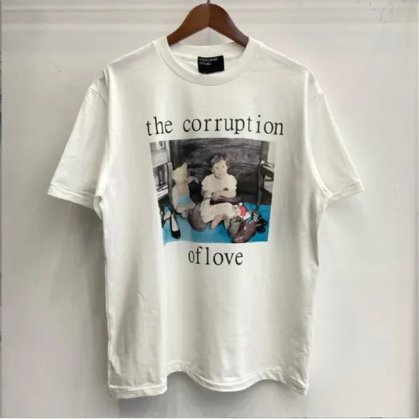 Design The Corruption of Love Graphic T-Shirt White Tops.t Shirts - 1
