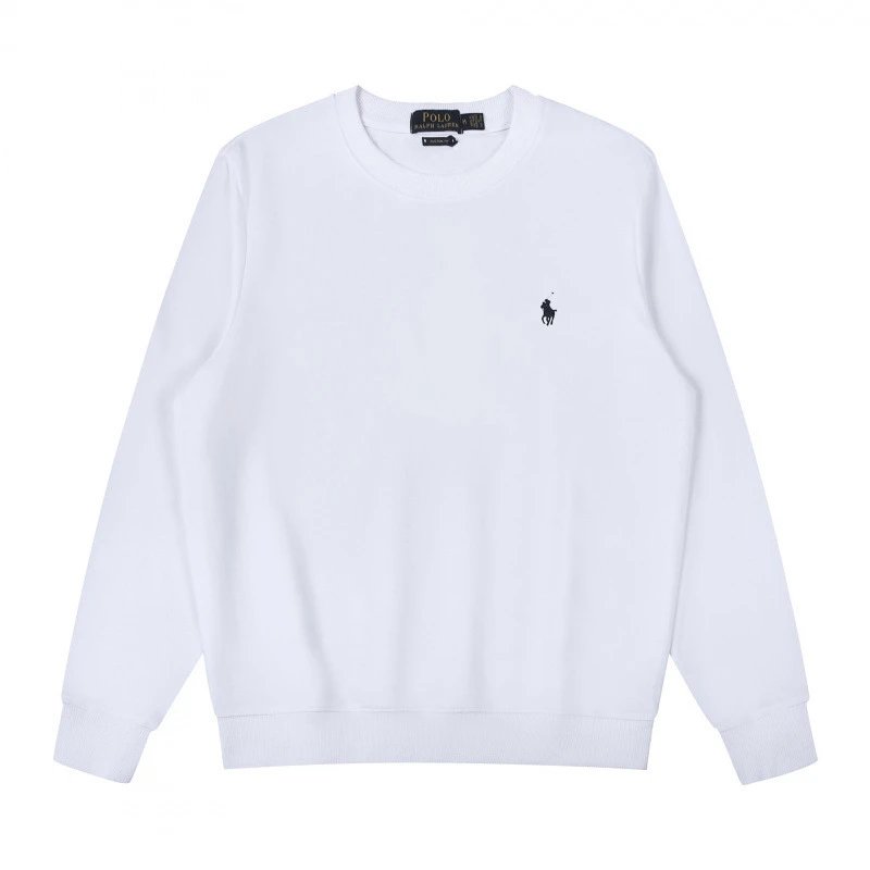 Round neck sweatshirt with white and black logo