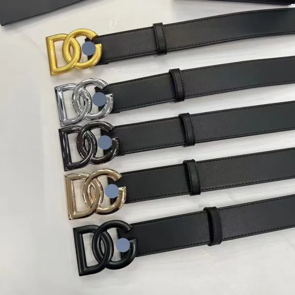 Dolce & Gabbana DG Logo Buckle Leather Belt Black - 2