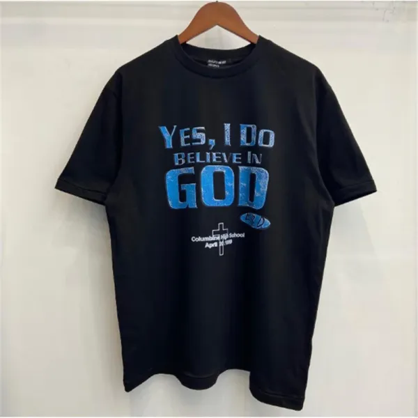 Design Yes, I Do Believe In God T-Shirt Black - 1