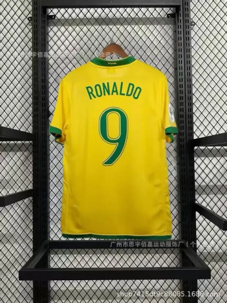 CBF Brazil National Team Ronaldo #9 Yellow Jersey - 1