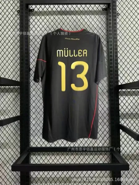 Design Germany National Team Müller #13 Away Jersey Black Jersey - 1