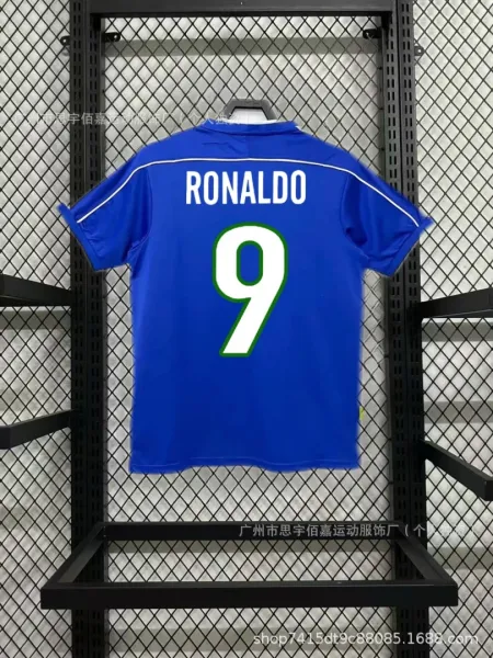 Design Ronaldo #9 Blue Football Jersey - 1