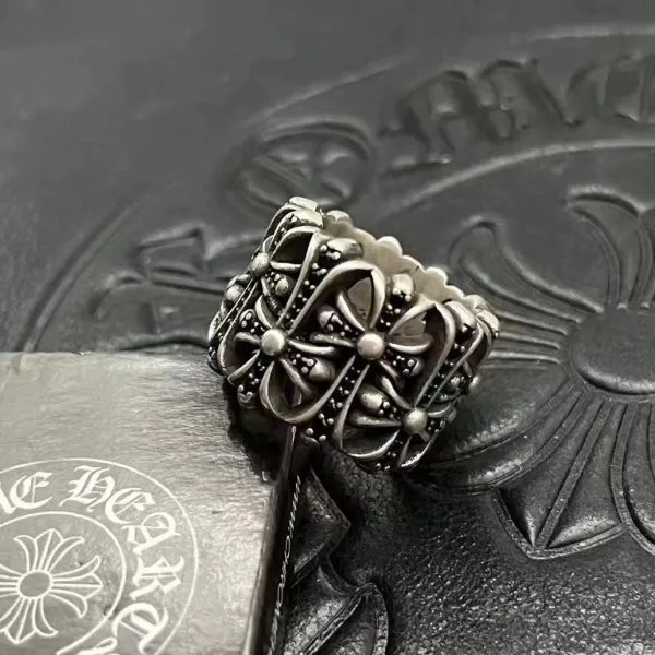 Chrome Hearts Floral Crown Ring Silver Jewelry - 1