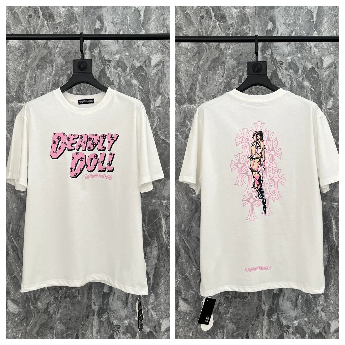 Chrome Hearts Floral Cross T-Shirt White - 6