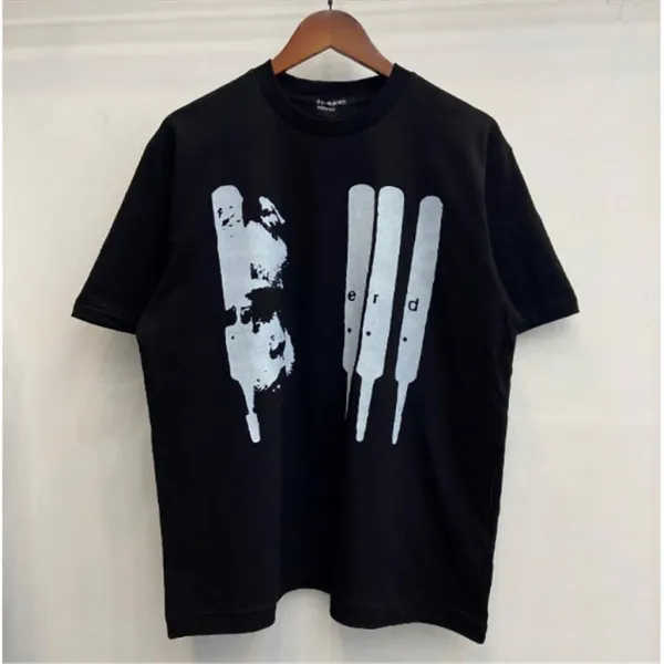 Design Abstract Print Black T-Shirt - 1