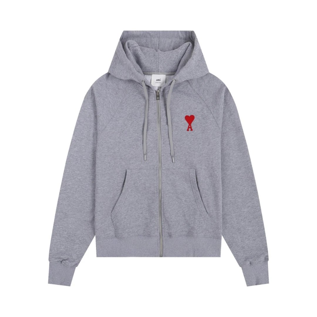 401 Grey [Zhongxin Zipper cardigan]