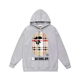 thumbnail for Trendy brand versatile monkey men's and women's autumn and winter terry letter print loose hoodie cover sweatshirt