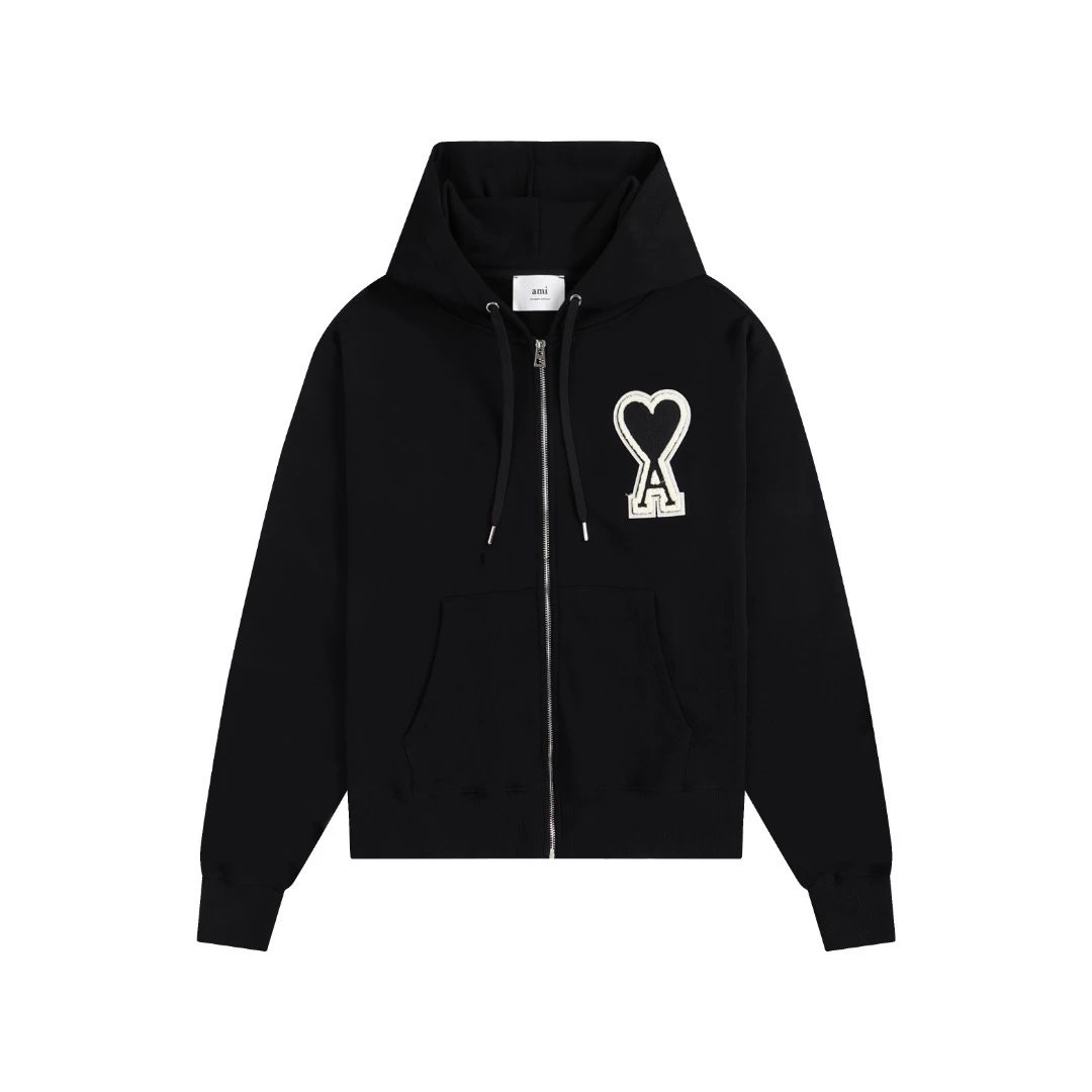 404 Black [Big Love Zipper cardigan]