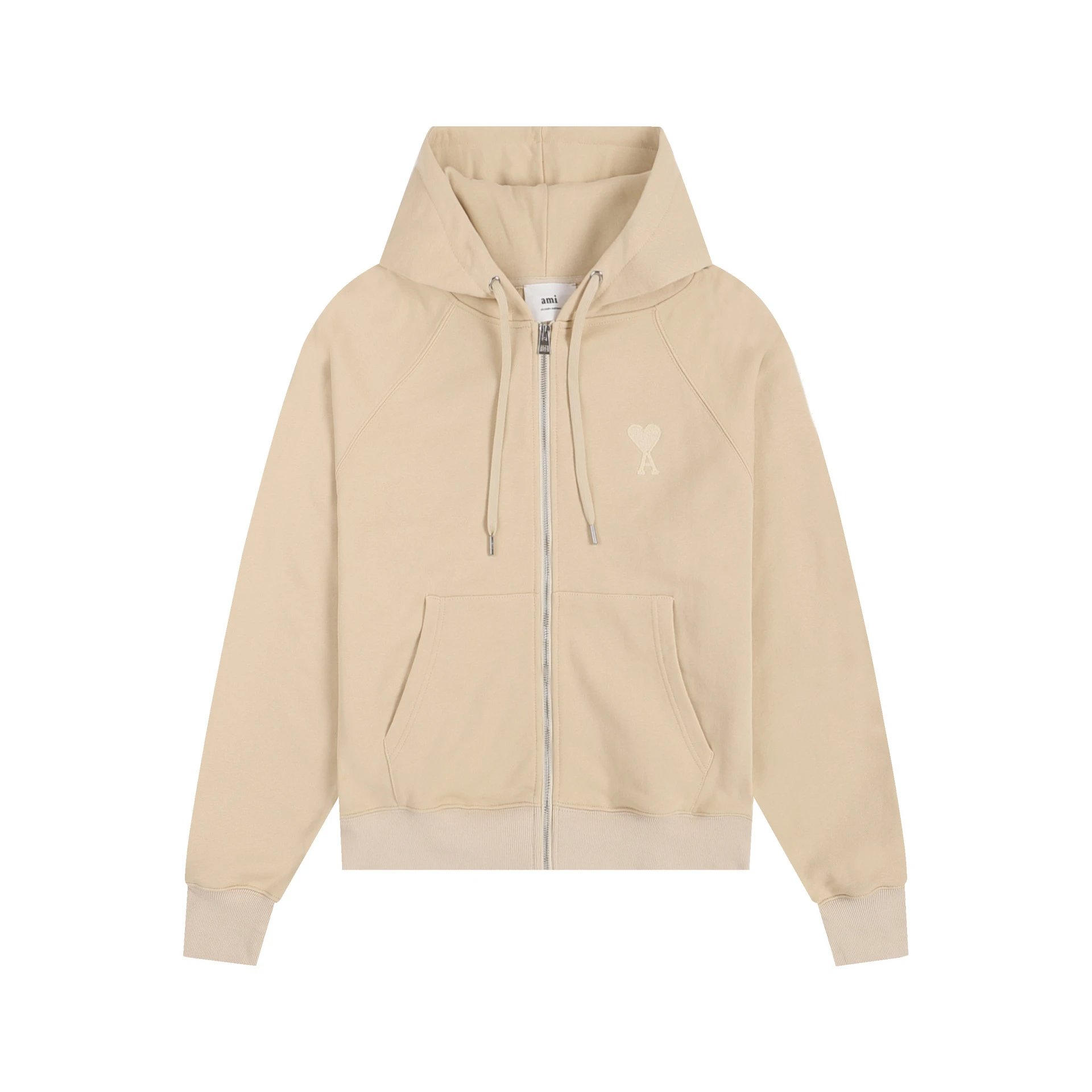 401 meter apricot [Zhongxin Zipper cardigan]