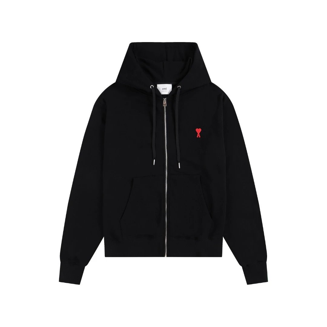 403 Black [Small Love Zipper cardigan]