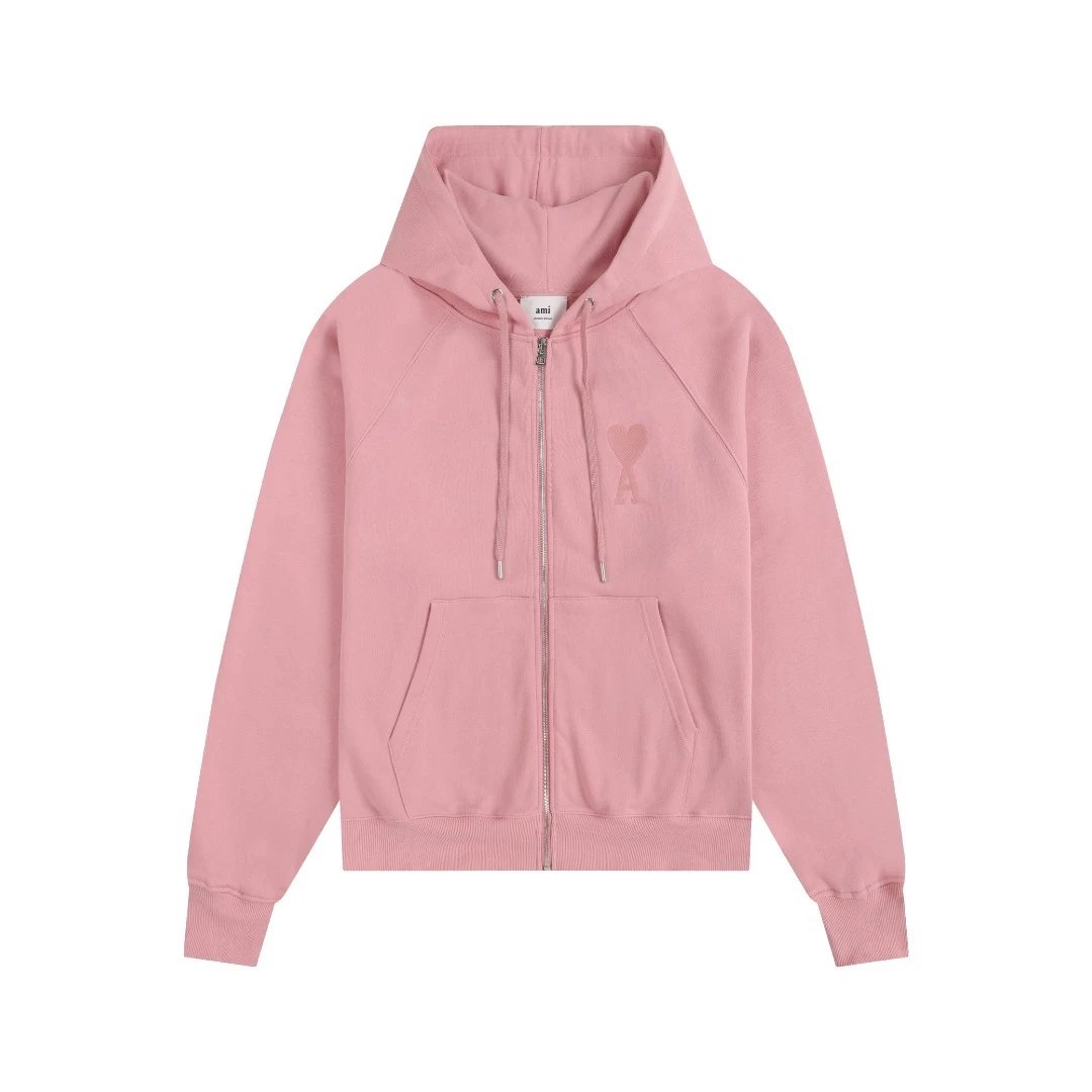 405 light pink zipper cardigan