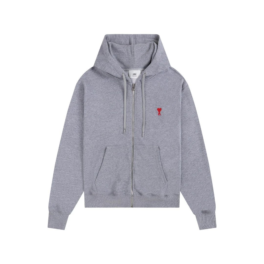 403 Grey [Small Love Zipper cardigan]