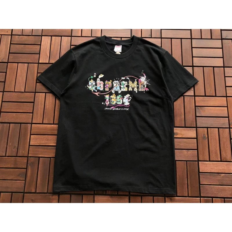B382 24 VARSITY TEE Black