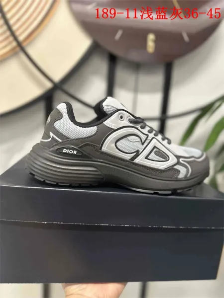 Dior B23 Low Sneakers Light Blue Gray Chunky Sneakers - 1