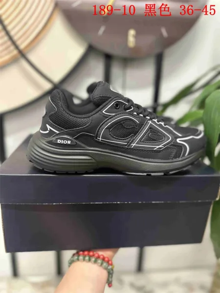 Dior B23 Low Black Chunky Sneakers - 1