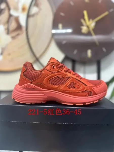 Dior B23 Red Chunky Sneakers - 1