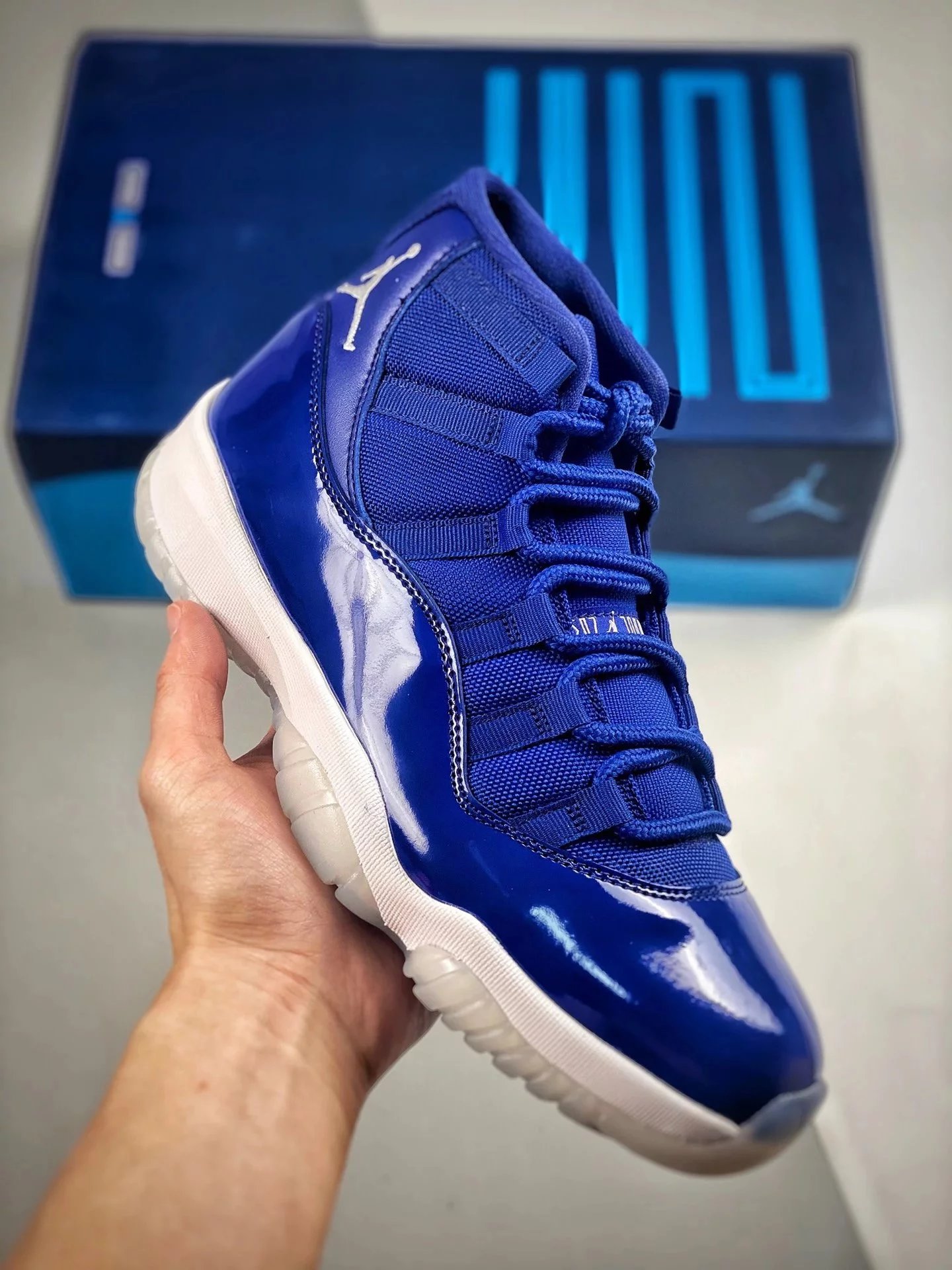 Air Jordan 11 Retro AJ11 深白蓝渠道特1供 全网实拍首发??官方抽屉原盒 内附芯片包装，完美飞人电绣，原装标、原碳纤加持，标识市场最高乔11工艺水品高