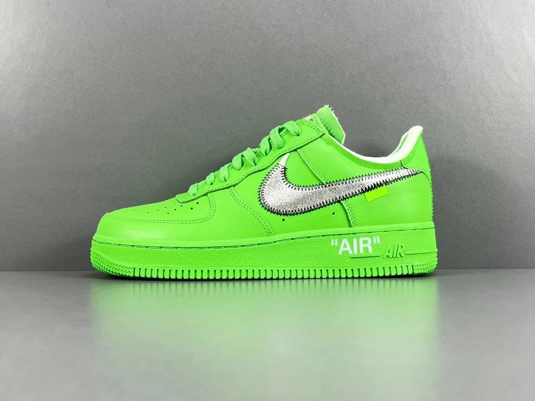 【外贸版：空军】绿色艺术馆 Off-White X Nike Air Force 1 LOW X＂Green＂经典潮流休闲板鞋 耐克联名，货号：DX1419-300 尺码：39-47.