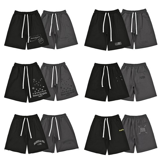 M6 Four-Needle Stitch Embroidered Couple Athletic Shorts