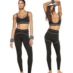 thumbnail for ALO Sports Training Hip Lift Yoga Clothes Women's Summer New Alphabet Fashion Two-Piece Casual Set Pilates