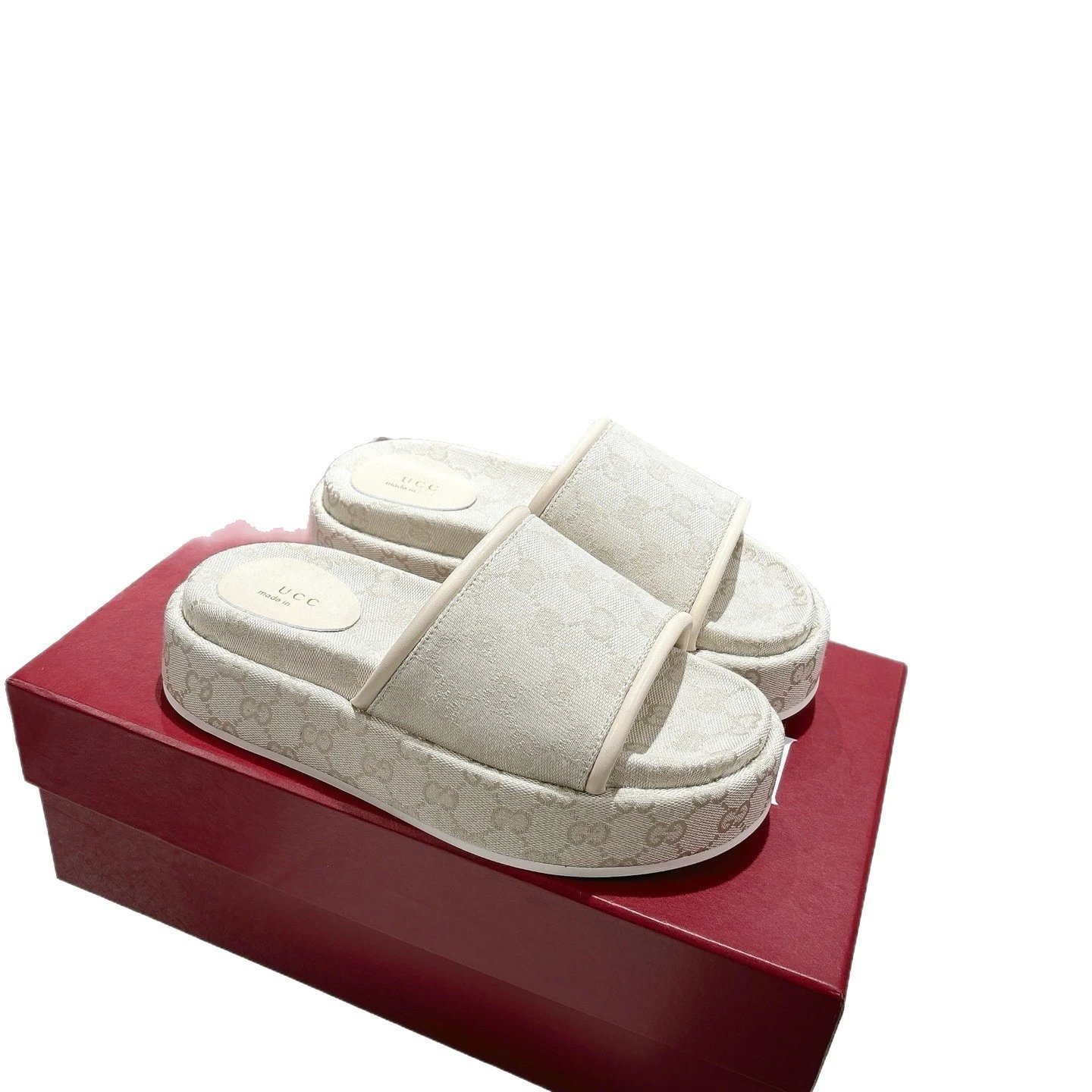 Unbranded Slippers Platform monogram slides image 5