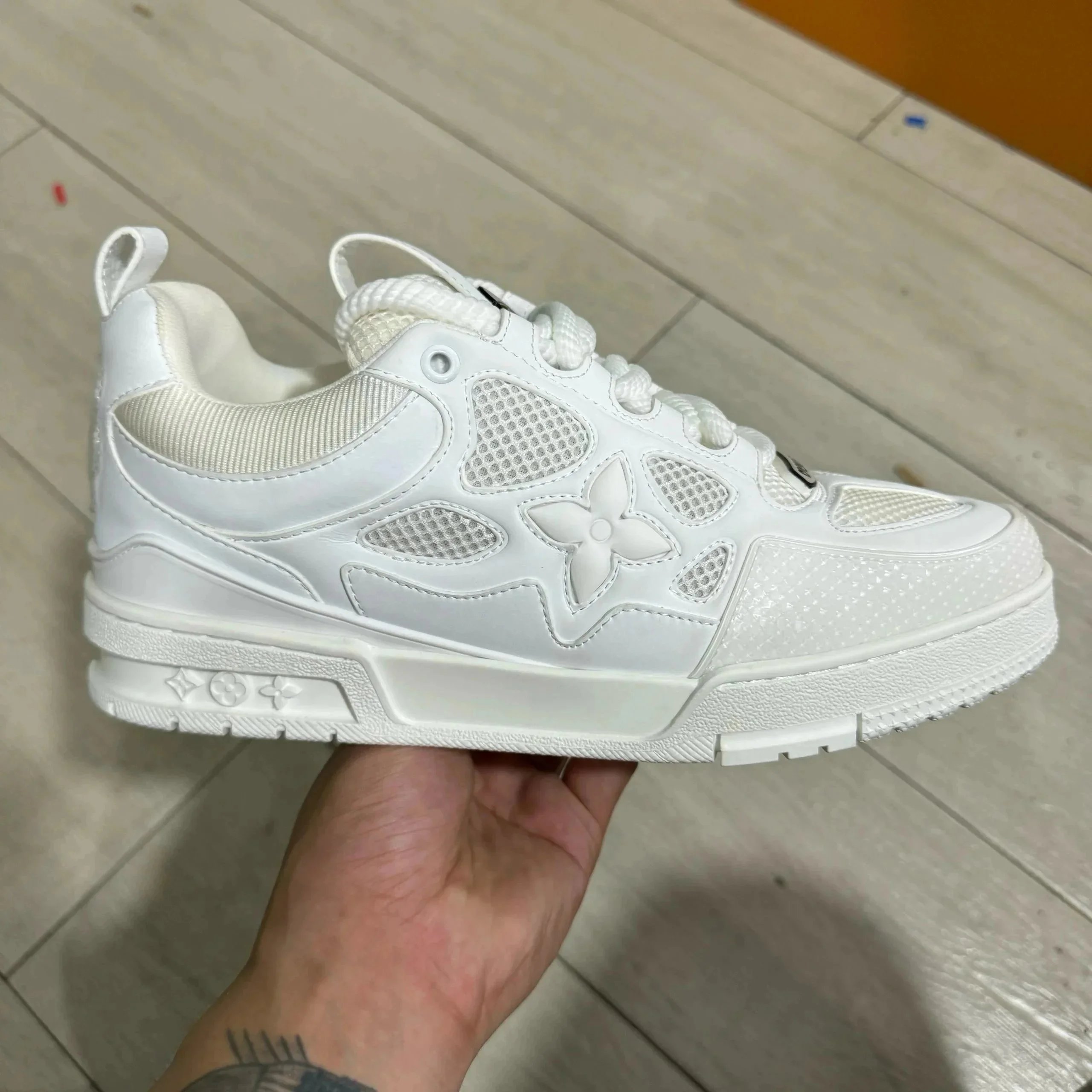 LV ice skates white