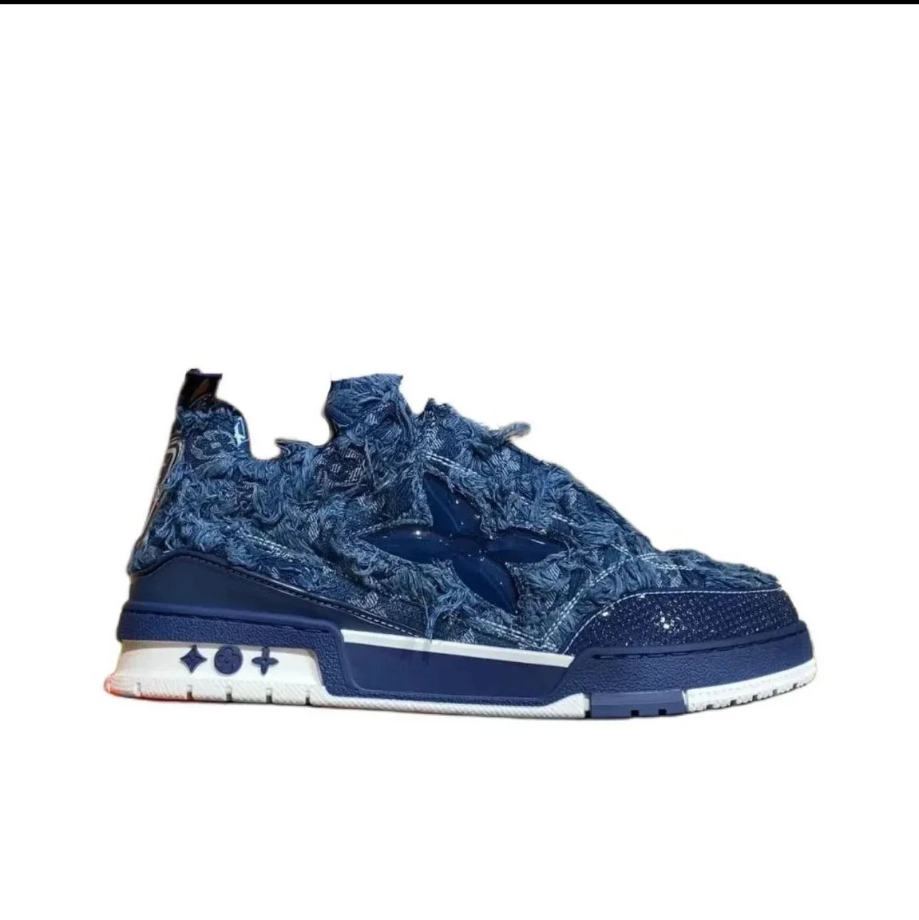 LV ice skates denim blue