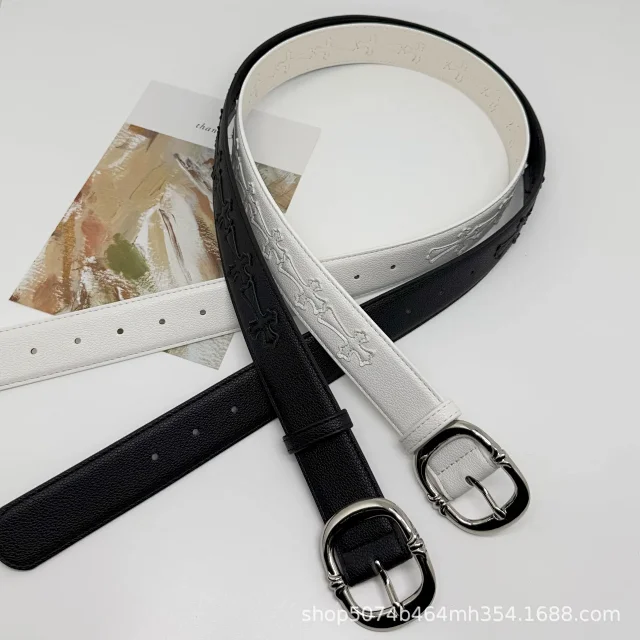 Unbranded Belts Embossed Cross Motif with Decorative Metal Buckle product detail image 2
