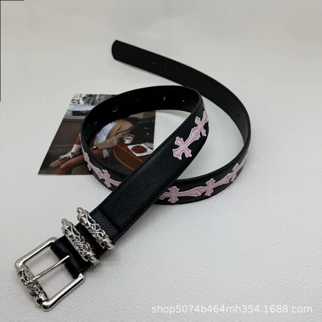 Unbranded Belts Embossed Cross Motif with Decorative Metal Buckle product detail image 4